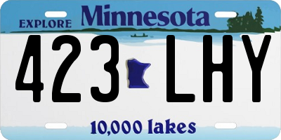 MN license plate 423LHY