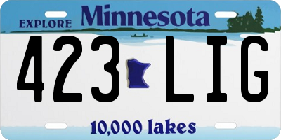 MN license plate 423LIG