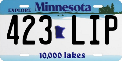 MN license plate 423LIP