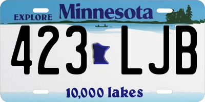 MN license plate 423LJB