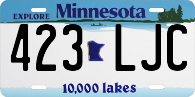 MN license plate 423LJC