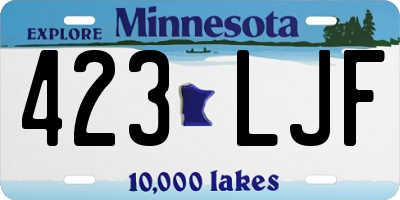 MN license plate 423LJF