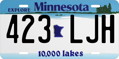 MN license plate 423LJH