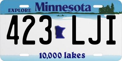 MN license plate 423LJI