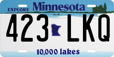 MN license plate 423LKQ