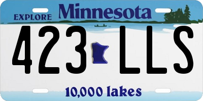 MN license plate 423LLS