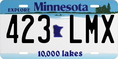 MN license plate 423LMX