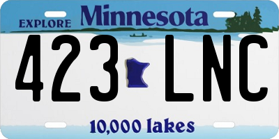 MN license plate 423LNC