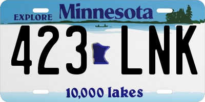 MN license plate 423LNK