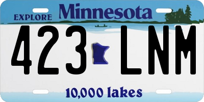 MN license plate 423LNM