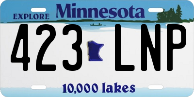 MN license plate 423LNP