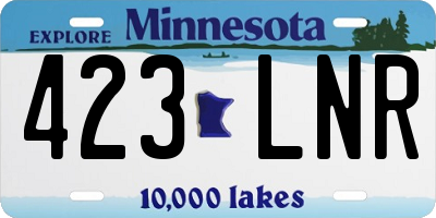 MN license plate 423LNR