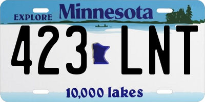 MN license plate 423LNT