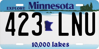 MN license plate 423LNU