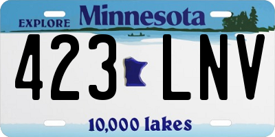 MN license plate 423LNV