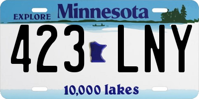 MN license plate 423LNY