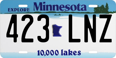 MN license plate 423LNZ