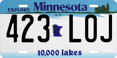 MN license plate 423LOJ