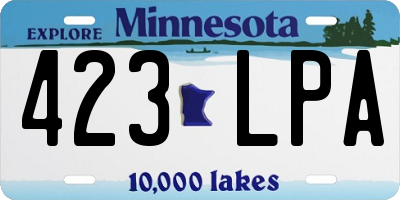 MN license plate 423LPA