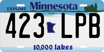 MN license plate 423LPB