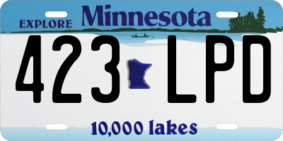 MN license plate 423LPD