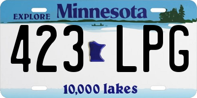 MN license plate 423LPG