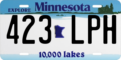 MN license plate 423LPH
