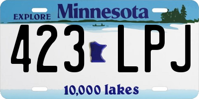 MN license plate 423LPJ