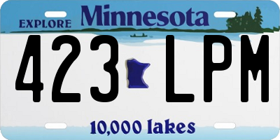 MN license plate 423LPM