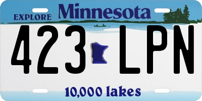 MN license plate 423LPN