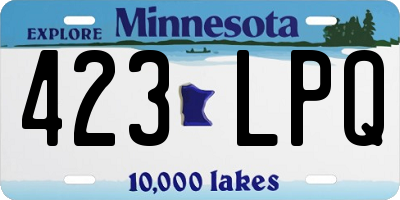 MN license plate 423LPQ
