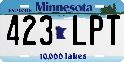 MN license plate 423LPT