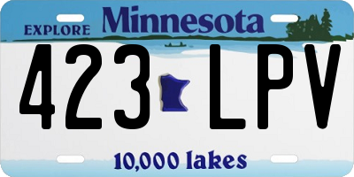 MN license plate 423LPV