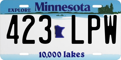 MN license plate 423LPW