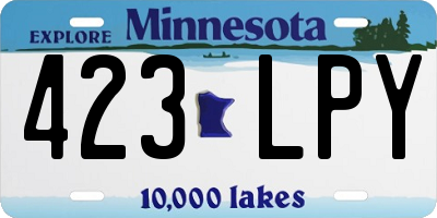 MN license plate 423LPY