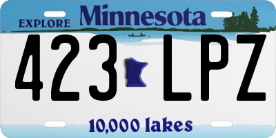 MN license plate 423LPZ