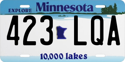 MN license plate 423LQA