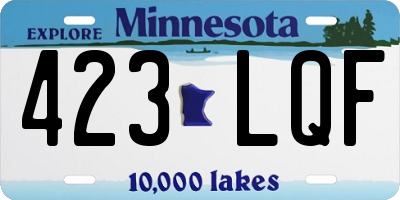 MN license plate 423LQF
