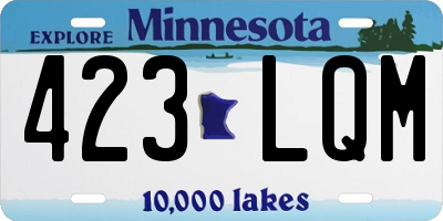 MN license plate 423LQM