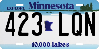 MN license plate 423LQN