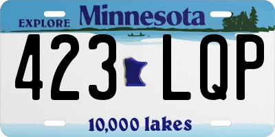 MN license plate 423LQP