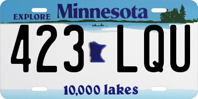 MN license plate 423LQU