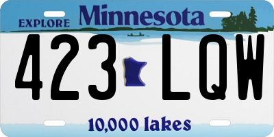 MN license plate 423LQW