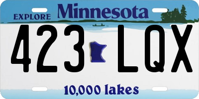 MN license plate 423LQX