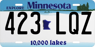 MN license plate 423LQZ