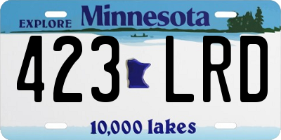 MN license plate 423LRD