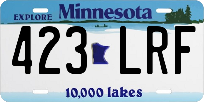 MN license plate 423LRF