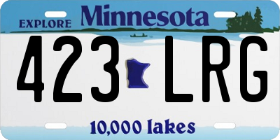 MN license plate 423LRG