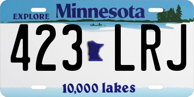 MN license plate 423LRJ