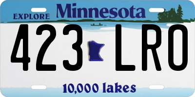 MN license plate 423LRO